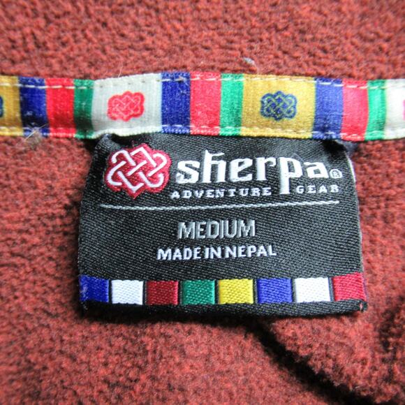 Sherpa Adventure Gear Jacket Mens Medium Orange Full Zip Outdoors Fleece Camping - Picture 2 of 9